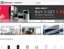 Tablet Screenshot of electroluxconnect.com